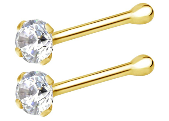 7mm 14k Altın Burun Halkası, Tahriş Edici Olmayan Burun Piercing Takı OEM