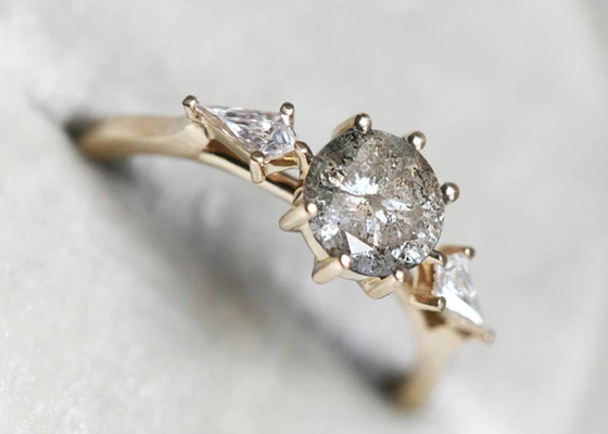 0.8ct Lab Grown Pırlanta Alyans, 9k Altın Alyans ODM OEM