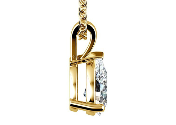 8×5mm Vintage Kolyeli Armut Kesim 0.84ct 14k Altın Kolye