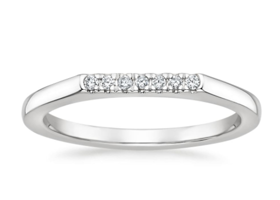1.3mm 0.07karat 925 Ayar Gümüş Mozanit Kadınlar için Alyans