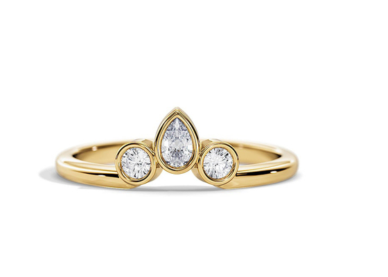 0.4CT V Şekilli Alyans, Nişan Yüzüğü, 2MM İstiflenebilir Pırlanta Yüzük OEM