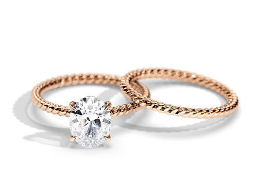 Oval kesim 9K Altın Yüzük 1.5ct 6×8MM Mozanit Tırnaklı Ayar Tipi