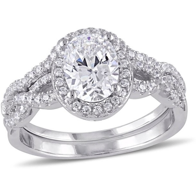 Oval Kesim 18 Ayar Beyaz Altın Pırlanta Alyans 0.92ct Kadınlar İçin Ağırlık ODM