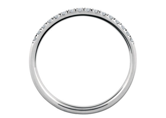 0.16 Karat Mozanit ile Dainty 1.3mm 9k Gümüş Yüzük 925 Gümüş Malzeme