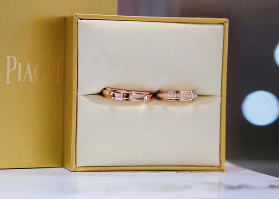 0.35ct Ağırlık Pırlanta ile 4mm genişlik 18K Som Altın Mücevher yüzük
