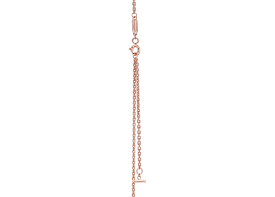 18K Rose Gold Neklace, Gülümseme Kolye Kolye 16-18 inç Ayarlanabilir uzunluk