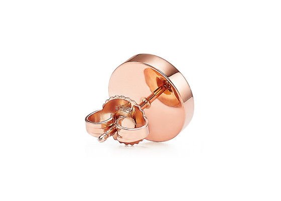 2.37g Rose Gold İnci Küpe Annesi, Sedef Saplama 9.65mm Boyut