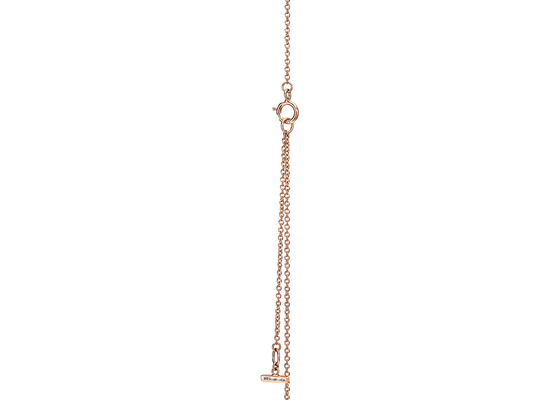 0.05ct Pırlanta Ve İnci Çember Kolye Annesi 18k Rose Gold malzeme OEM