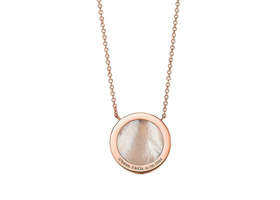 0.05ct Pırlanta Ve İnci Çember Kolye Annesi 18k Rose Gold malzeme OEM