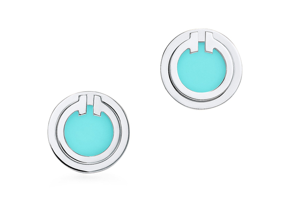ODM Turkuaz Çember Küpeler, Dia 9.65mm 18k Turkuaz Küpeler 2.37g Ağırlık