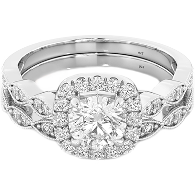 0.90CT Gelin Alyans Seti, Kare Pırlanta Alyans ODM