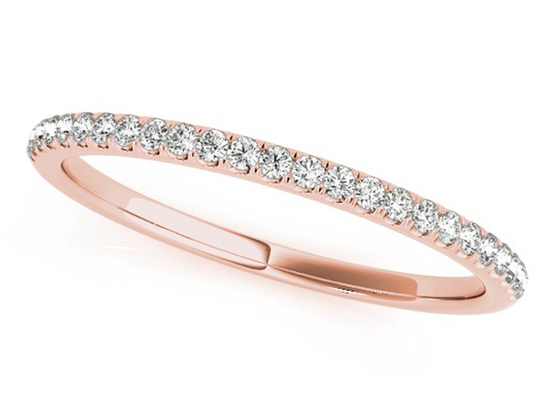Prong Kare Pırlanta Gül Altın Yüzük, 0.35CT Gizli Halo Nişan Yüzüğü ODM